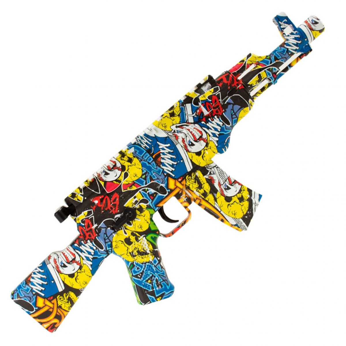 Rifle AKM Bolinha De Gel Orbeez Amarelo 1391 A Na Pesca Cia Armas