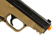 Pistola Airsoft Smith&Wesson MP9C 6mm Mola Tan/Preta