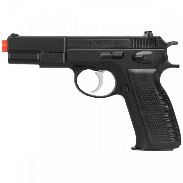 Airsoft Pistola UA-957BH CZ75 Black Ação Mola