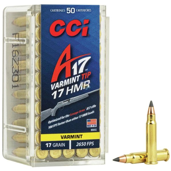 Bala CCI Cal. 17HMR A17 Varmint TIP 17Gr Cx/50Un na Pesca & Cia Armas