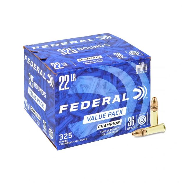 Bala Federal .22lr Champion Plated 36gr Cx/325un