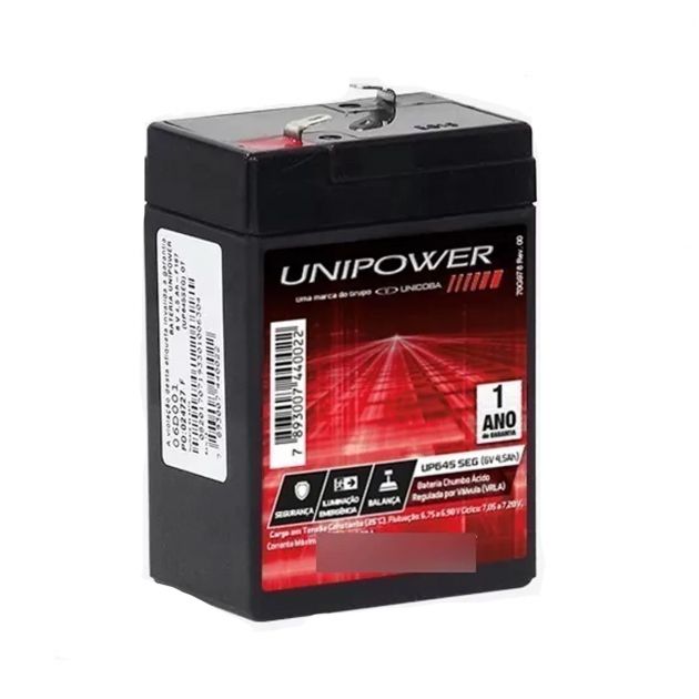 Bateria Unipower Up645seg 6v 4,5ah