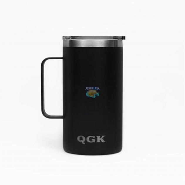 Caneca Termica Mug 24 Oz Qgk Preto C/tampa 709ml