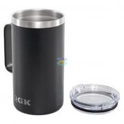 Caneca Termica Mug 24 Oz Qgk Preto C/tampa 709ml