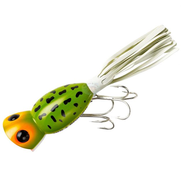 Isca Artificial Arbogast - Mini Hula Popper Frog White Billy