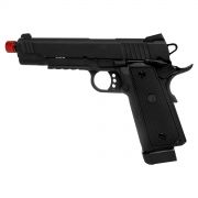 Kit Pistola Airsoft Rossi 1911 HI-CAPA Black Ops GBB 6mm + Capa de tecido + Pacote de Alvos 14x14cm