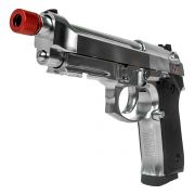 Kit Pistola Airsoft Rossi M92 Silver Gbb 6mm + 1 Capa Coldre + 2 Pacotes de Alvo