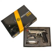 Kit Pistola Airsoft Rossi M92 Silver Gbb 6mm + 1 Capa Coldre + 2 Pacotes de Alvo