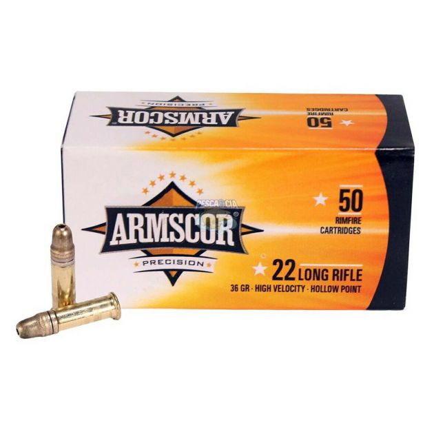 Munição ARMSCOR 22LR Hunter Hyper HVHP 36GR - 50 Unidades *VENDA P/ CAC'S*