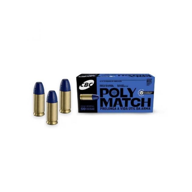 Munição CBC 9mm LPC 124Gr Polymatch C/50un