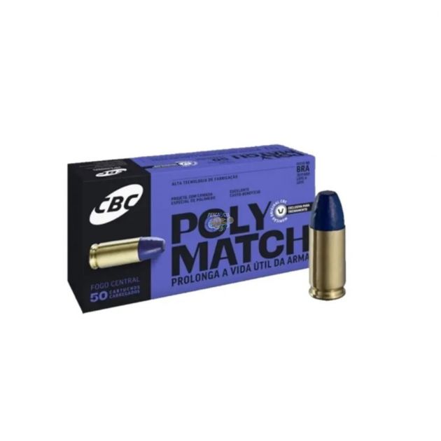 Munição CBC 9mm LPC 147gr Polymatch C/50un