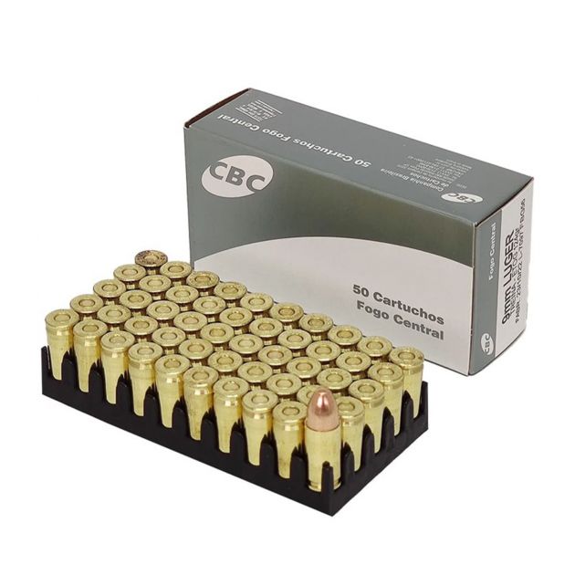 Munição CBC Cal. 9mm Luger Etog 124GR Treina Ref.10031014