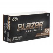 Munição CCI Blazer Brass Cal.9mm FMJ 115gr C/50Un