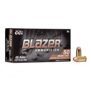 Munição CCI CAL.45AUTO 230GR FMJ Blazer Brass CX C/50UN