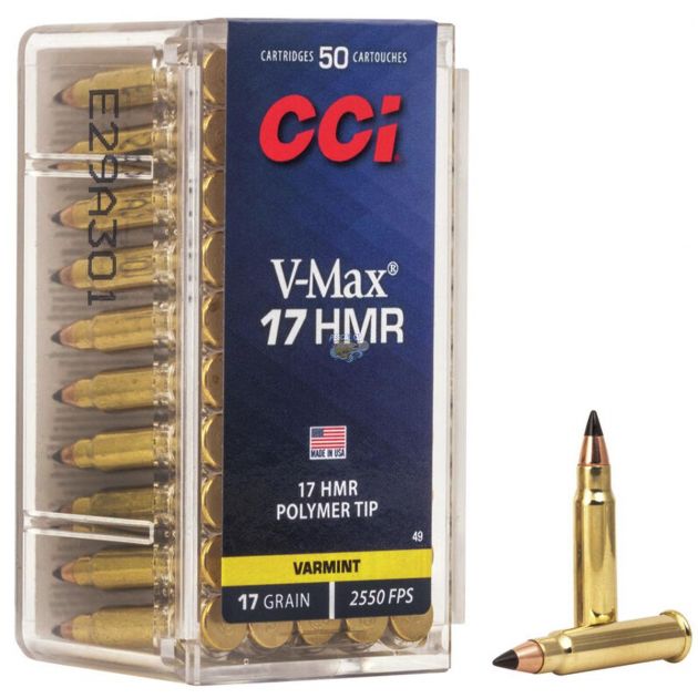 Munição CCI V-Max Cal.17 HMR17gr C/50un