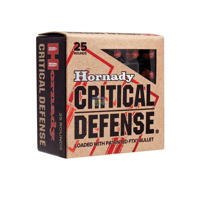 Munição Hornady Critical Defense .45Auto FTX 185gr C/20Un