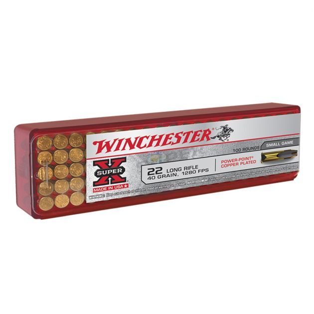 Munição Winchester Cal. 22Lr Super X 40Gr CX/ 100 unidades