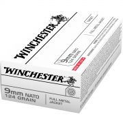 Munição  Winchester USA White Box OTAN Cal.9mm FMJ 124gr C/50un