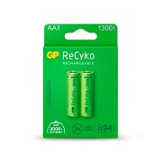 Pilha Recarregável GP Recyko C/ 2 AA Nimh 1300MAH 1,2V Ref. GPRHC132E000