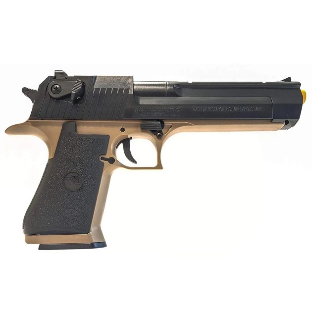 Pistola Airsoft Desert Eagle .50AE 6mm Tan/Preto Mola