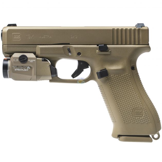 Pistola Glock G19X Cal.9mm 17 Tiros C/ Lanterna Streamlight TLR-7A - Cano 4.02" 