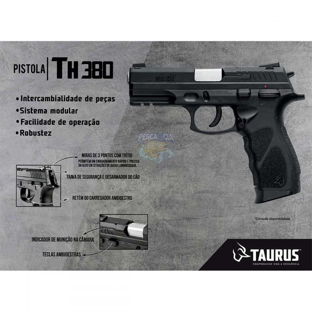 Pistola Taurus TH380 Cal 380