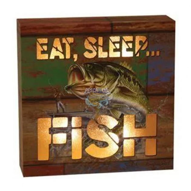 Quadro Decorativo Eat Sleep Fish 6x6 988904