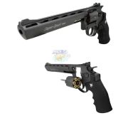 Kit Revolver Pressão Co2 Wingun 703b 8" Co2 4.5mm + Alvos de Papel + Esfera de aço + 01 Cápsula de C